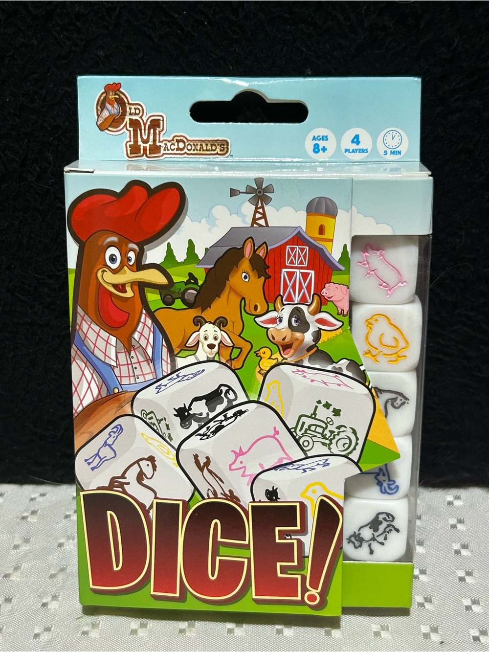 Old MacDonald's Dice Game Ages 8+ NEW 4 Players 5 Dice Scoresheets, Instruction